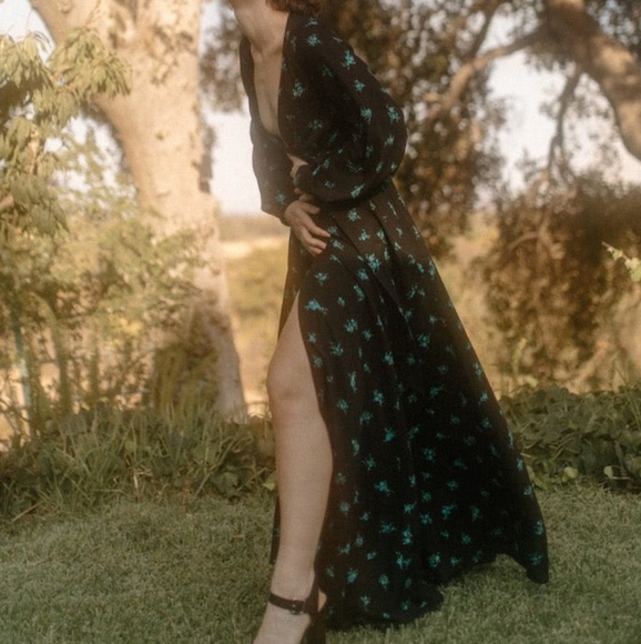 NWT Rosemary Dress in black floral - Picture 3 of 3